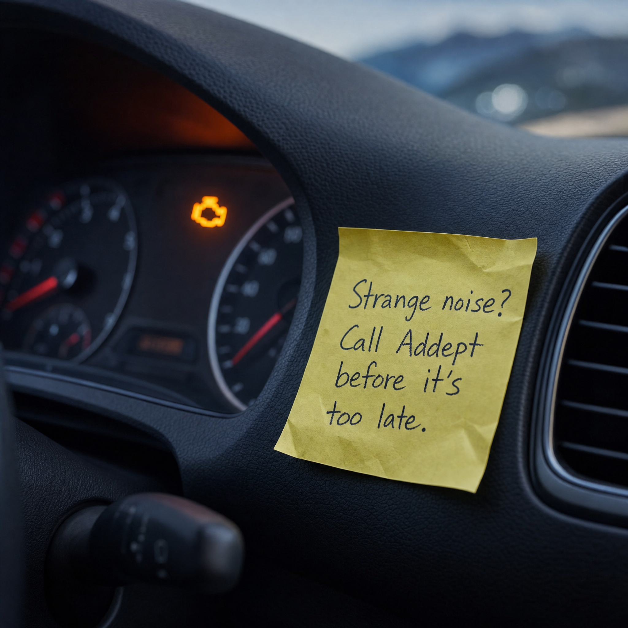 AI-generated service-reminder ad for an auto repair shop